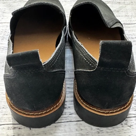 Blondo Phoebe Waterproof Lug Sole Loafers Black Nubuck Size 8.5 M Like New - Picture 8 of 10